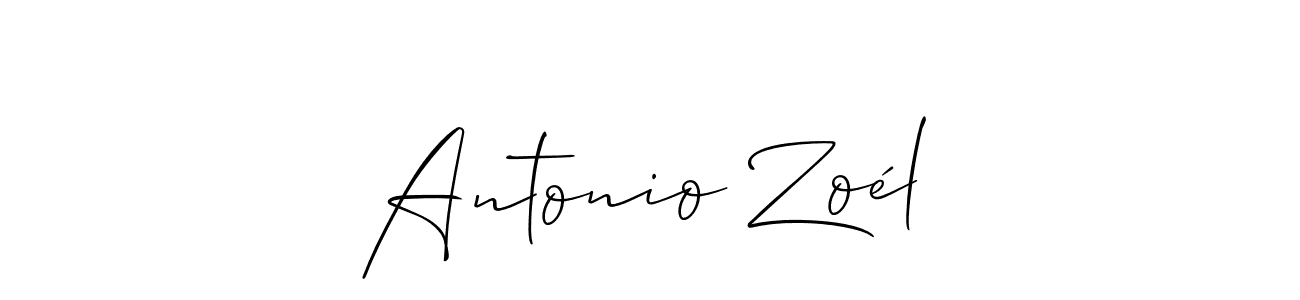 Create a beautiful signature design for name Antonio Zoél. With this signature (Allison_Script) fonts, you can make a handwritten signature for free. Antonio Zoél signature style 2 images and pictures png