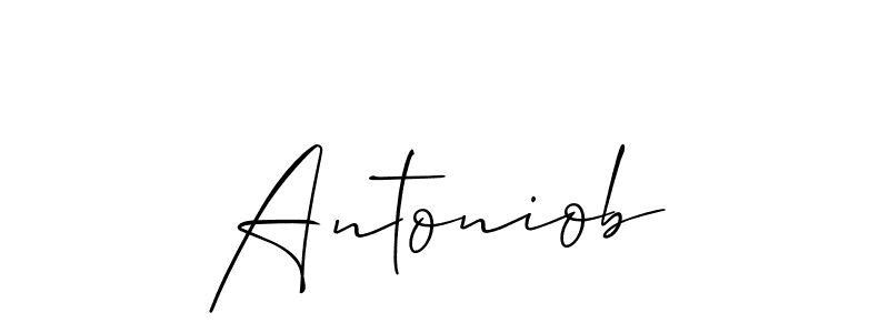 Make a beautiful signature design for name Antoniob. With this signature (Allison_Script) style, you can create a handwritten signature for free. Antoniob signature style 2 images and pictures png