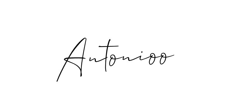 Use a signature maker to create a handwritten signature online. With this signature software, you can design (Allison_Script) your own signature for name Antonioo. Antonioo signature style 2 images and pictures png