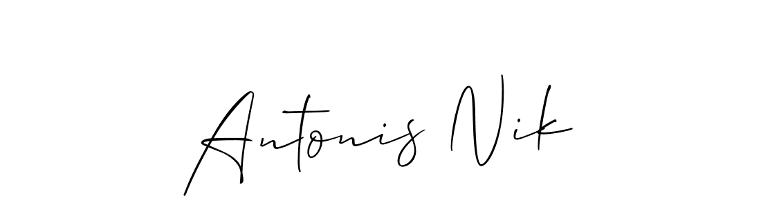 See photos of Antonis Nik official signature by Spectra . Check more albums & portfolios. Read reviews & check more about Allison_Script font. Antonis Nik signature style 2 images and pictures png