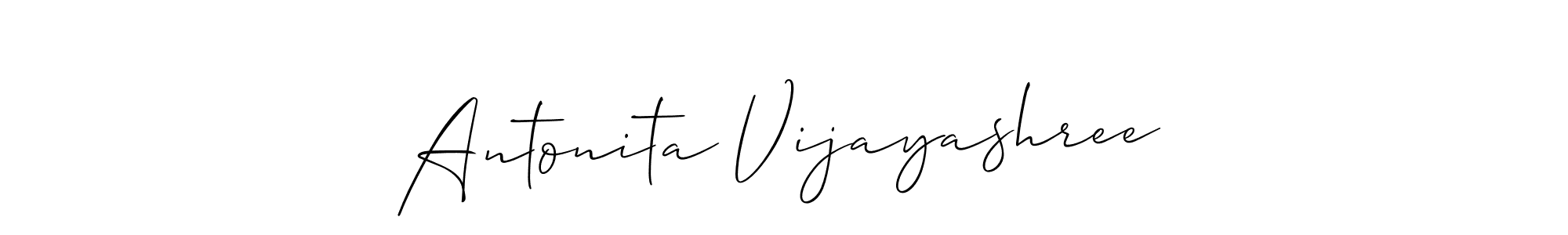 Use a signature maker to create a handwritten signature online. With this signature software, you can design (Allison_Script) your own signature for name Antonita Vijayashree. Antonita Vijayashree signature style 2 images and pictures png