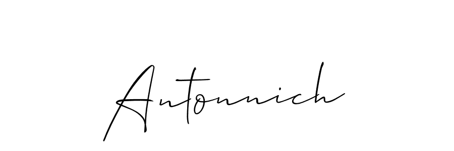 Also You can easily find your signature by using the search form. We will create Antonnich name handwritten signature images for you free of cost using Allison_Script sign style. Antonnich signature style 2 images and pictures png