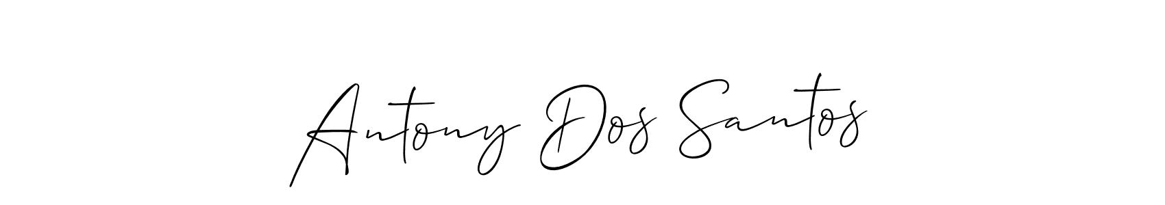 Allison_Script is a professional signature style that is perfect for those who want to add a touch of class to their signature. It is also a great choice for those who want to make their signature more unique. Get Antony Dos Santos name to fancy signature for free. Antony Dos Santos signature style 2 images and pictures png