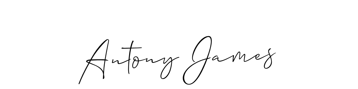 Also You can easily find your signature by using the search form. We will create Antony James name handwritten signature images for you free of cost using Allison_Script sign style. Antony James signature style 2 images and pictures png