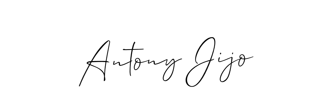 Also we have Antony Jijo name is the best signature style. Create professional handwritten signature collection using Allison_Script autograph style. Antony Jijo signature style 2 images and pictures png