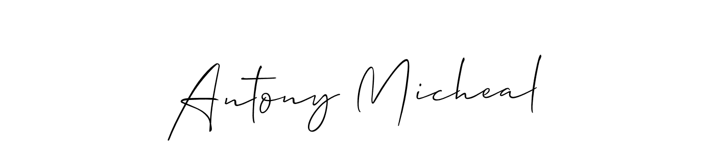 How to Draw Antony Micheal signature style? Allison_Script is a latest design signature styles for name Antony Micheal. Antony Micheal signature style 2 images and pictures png