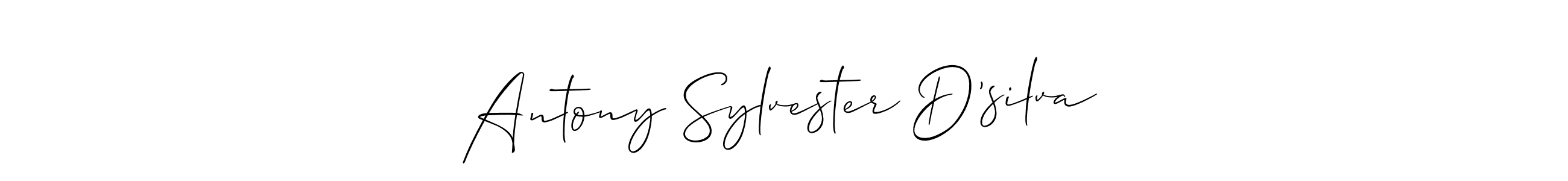 Allison_Script is a professional signature style that is perfect for those who want to add a touch of class to their signature. It is also a great choice for those who want to make their signature more unique. Get Antony Sylvester D’silva name to fancy signature for free. Antony Sylvester D’silva signature style 2 images and pictures png