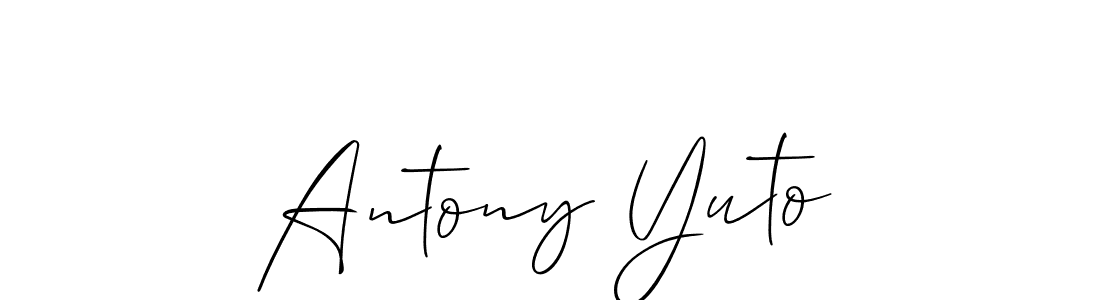 Antony Yuto stylish signature style. Best Handwritten Sign (Allison_Script) for my name. Handwritten Signature Collection Ideas for my name Antony Yuto. Antony Yuto signature style 2 images and pictures png