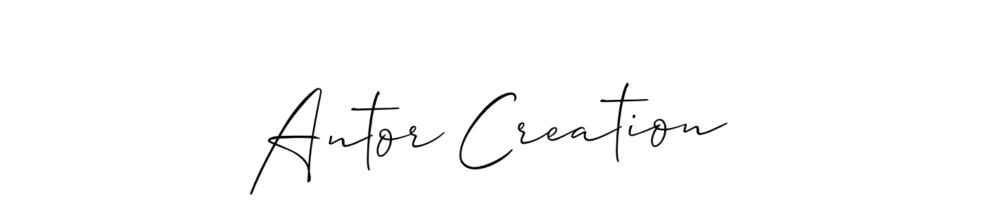 Also we have Antor Creation name is the best signature style. Create professional handwritten signature collection using Allison_Script autograph style. Antor Creation signature style 2 images and pictures png