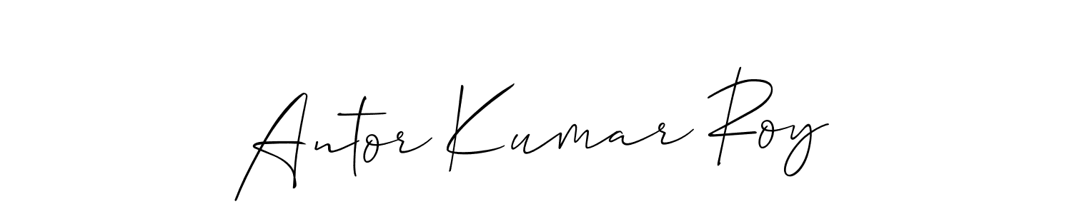 It looks lik you need a new signature style for name Antor Kumar Roy. Design unique handwritten (Allison_Script) signature with our free signature maker in just a few clicks. Antor Kumar Roy signature style 2 images and pictures png