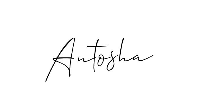 How to make Antosha name signature. Use Allison_Script style for creating short signs online. This is the latest handwritten sign. Antosha signature style 2 images and pictures png
