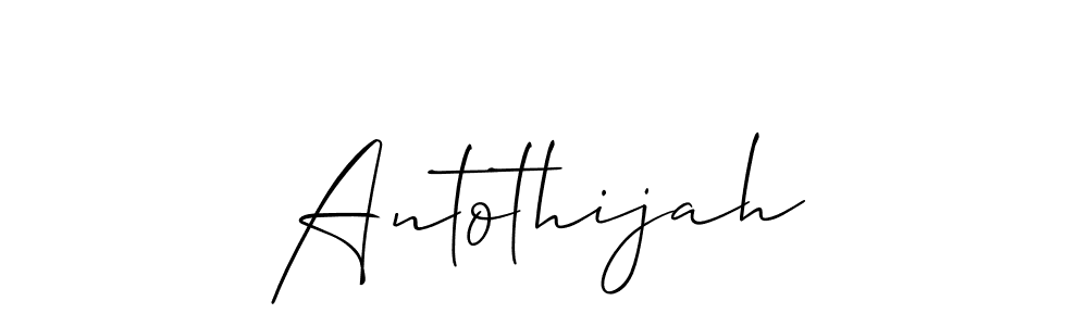 Use a signature maker to create a handwritten signature online. With this signature software, you can design (Allison_Script) your own signature for name Antothijah. Antothijah signature style 2 images and pictures png