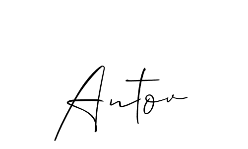 How to Draw Antov signature style? Allison_Script is a latest design signature styles for name Antov. Antov signature style 2 images and pictures png