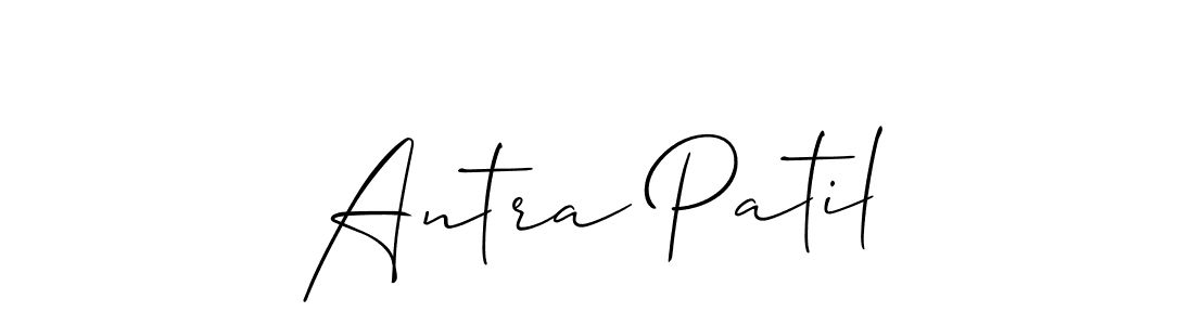 How to make Antra Patil name signature. Use Allison_Script style for creating short signs online. This is the latest handwritten sign. Antra Patil signature style 2 images and pictures png