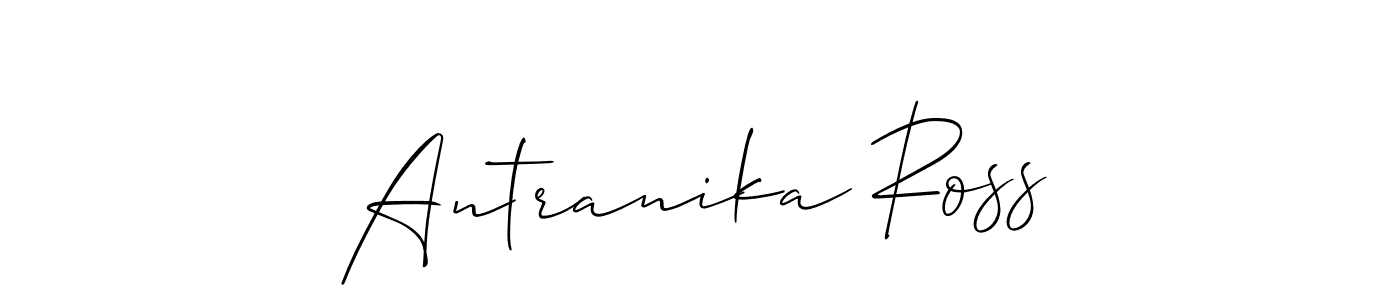 Antranika Ross stylish signature style. Best Handwritten Sign (Allison_Script) for my name. Handwritten Signature Collection Ideas for my name Antranika Ross. Antranika Ross signature style 2 images and pictures png