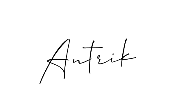 How to Draw Antrik signature style? Allison_Script is a latest design signature styles for name Antrik. Antrik signature style 2 images and pictures png