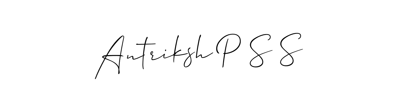 It looks lik you need a new signature style for name Antriksh P S S. Design unique handwritten (Allison_Script) signature with our free signature maker in just a few clicks. Antriksh P S S signature style 2 images and pictures png