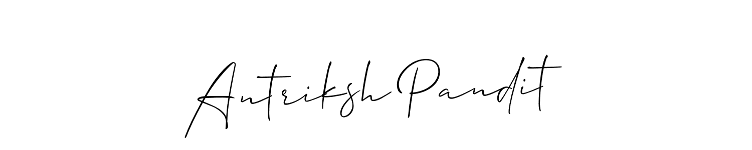 This is the best signature style for the Antriksh Pandit name. Also you like these signature font (Allison_Script). Mix name signature. Antriksh Pandit signature style 2 images and pictures png