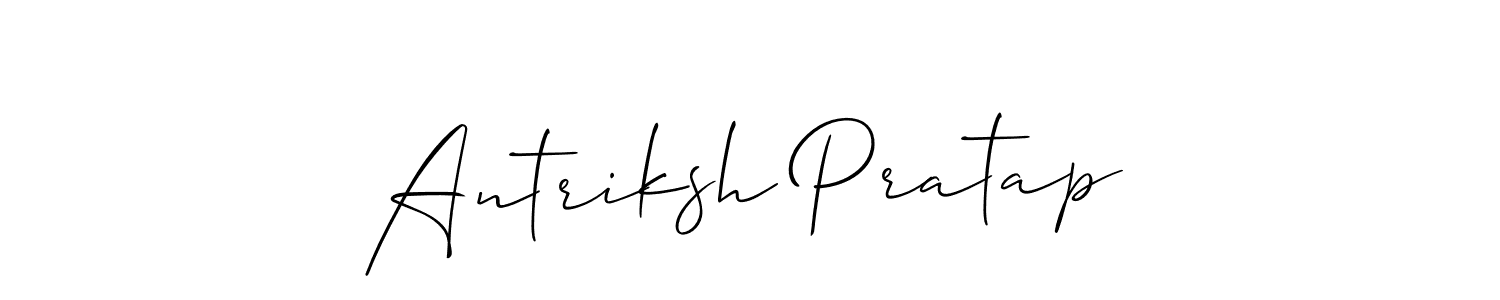 Create a beautiful signature design for name Antriksh Pratap. With this signature (Allison_Script) fonts, you can make a handwritten signature for free. Antriksh Pratap signature style 2 images and pictures png