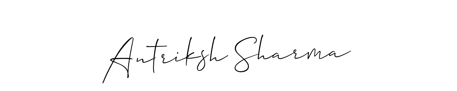 Make a beautiful signature design for name Antriksh Sharma. With this signature (Allison_Script) style, you can create a handwritten signature for free. Antriksh Sharma signature style 2 images and pictures png