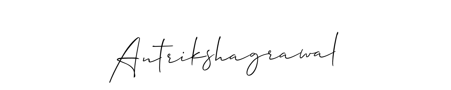 How to make Antrikshagrawal name signature. Use Allison_Script style for creating short signs online. This is the latest handwritten sign. Antrikshagrawal signature style 2 images and pictures png