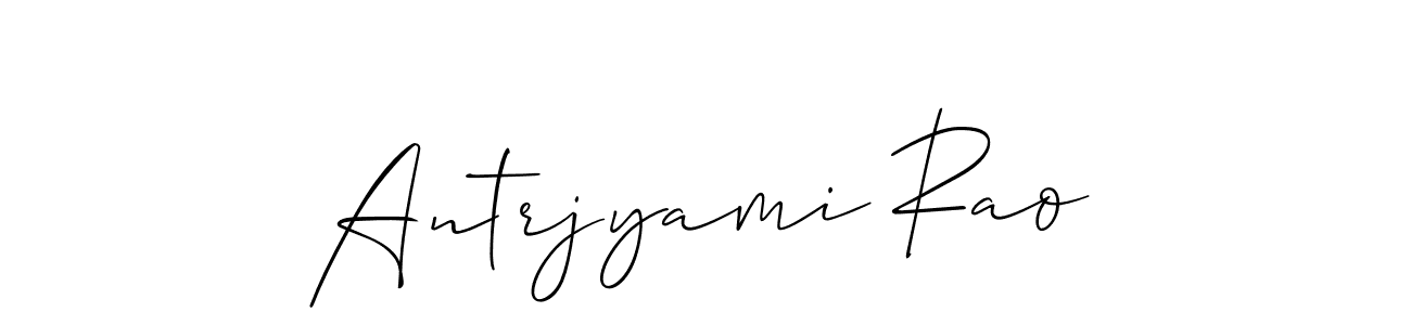 Also You can easily find your signature by using the search form. We will create Antrjyami Rao name handwritten signature images for you free of cost using Allison_Script sign style. Antrjyami Rao signature style 2 images and pictures png