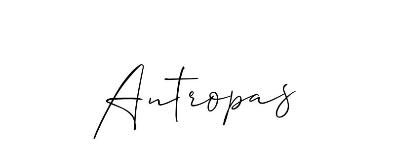 How to make Antropas signature? Allison_Script is a professional autograph style. Create handwritten signature for Antropas name. Antropas signature style 2 images and pictures png