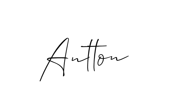 Antton stylish signature style. Best Handwritten Sign (Allison_Script) for my name. Handwritten Signature Collection Ideas for my name Antton. Antton signature style 2 images and pictures png