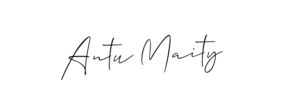 Design your own signature with our free online signature maker. With this signature software, you can create a handwritten (Allison_Script) signature for name Antu Maity. Antu Maity signature style 2 images and pictures png