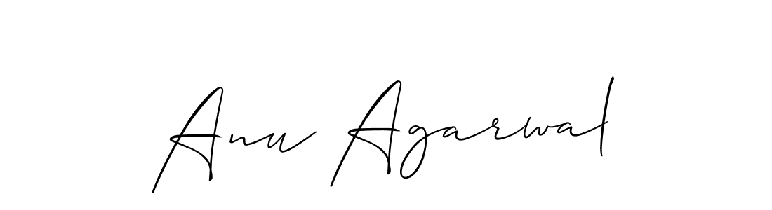 Design your own signature with our free online signature maker. With this signature software, you can create a handwritten (Allison_Script) signature for name Anu Agarwal. Anu Agarwal signature style 2 images and pictures png