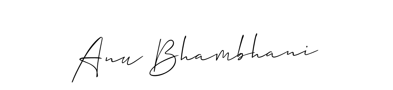 This is the best signature style for the Anu Bhambhani name. Also you like these signature font (Allison_Script). Mix name signature. Anu Bhambhani signature style 2 images and pictures png