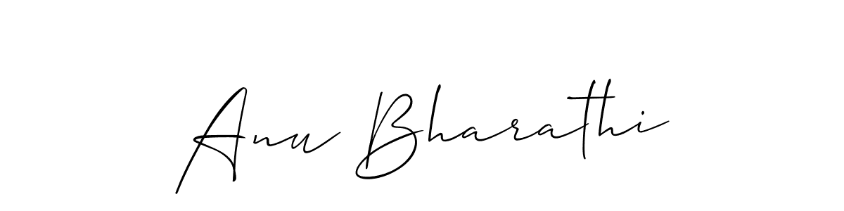 Anu Bharathi stylish signature style. Best Handwritten Sign (Allison_Script) for my name. Handwritten Signature Collection Ideas for my name Anu Bharathi. Anu Bharathi signature style 2 images and pictures png