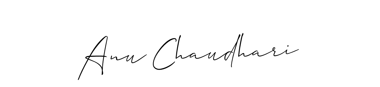 How to Draw Anu Chaudhari signature style? Allison_Script is a latest design signature styles for name Anu Chaudhari. Anu Chaudhari signature style 2 images and pictures png