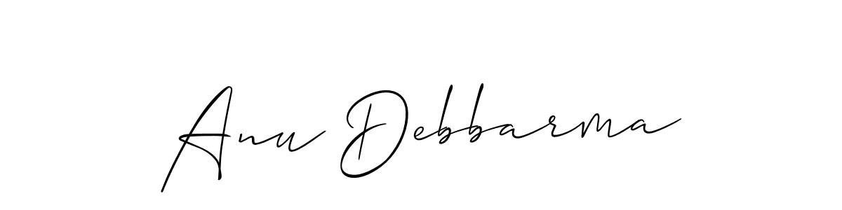 Anu Debbarma stylish signature style. Best Handwritten Sign (Allison_Script) for my name. Handwritten Signature Collection Ideas for my name Anu Debbarma. Anu Debbarma signature style 2 images and pictures png
