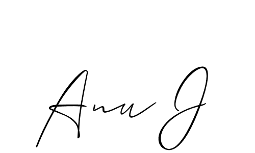 Anu J stylish signature style. Best Handwritten Sign (Allison_Script) for my name. Handwritten Signature Collection Ideas for my name Anu J. Anu J signature style 2 images and pictures png