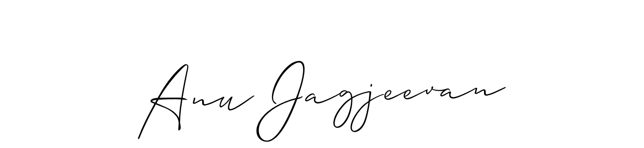 The best way (Allison_Script) to make a short signature is to pick only two or three words in your name. The name Anu Jagjeevan include a total of six letters. For converting this name. Anu Jagjeevan signature style 2 images and pictures png