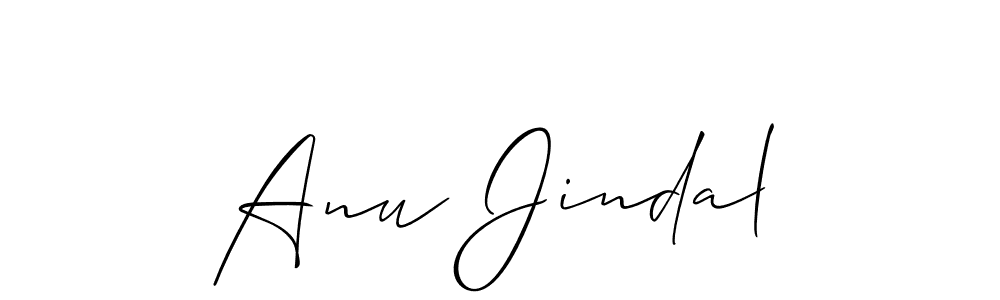 How to make Anu Jindal signature? Allison_Script is a professional autograph style. Create handwritten signature for Anu Jindal name. Anu Jindal signature style 2 images and pictures png