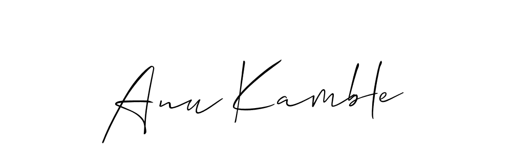 Make a beautiful signature design for name Anu Kamble. Use this online signature maker to create a handwritten signature for free. Anu Kamble signature style 2 images and pictures png