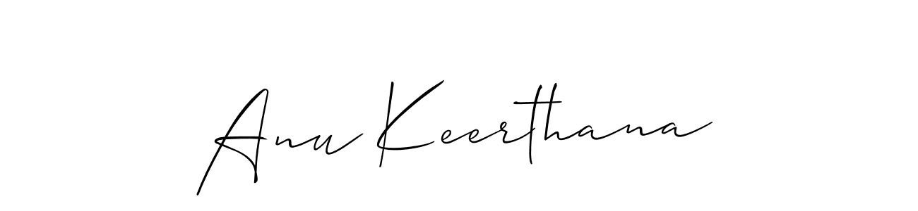 How to make Anu Keerthana signature? Allison_Script is a professional autograph style. Create handwritten signature for Anu Keerthana name. Anu Keerthana signature style 2 images and pictures png