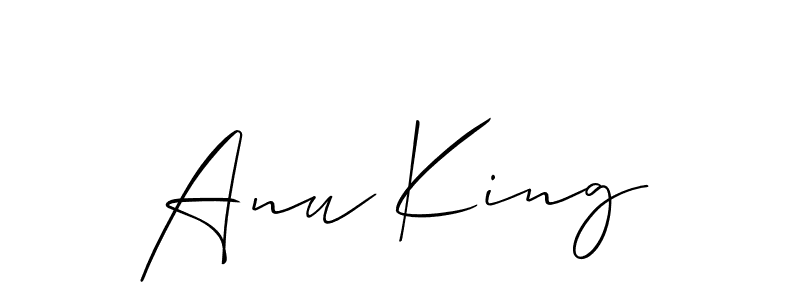 Make a beautiful signature design for name Anu King. With this signature (Allison_Script) style, you can create a handwritten signature for free. Anu King signature style 2 images and pictures png