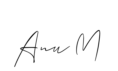 Make a beautiful signature design for name Anu M. Use this online signature maker to create a handwritten signature for free. Anu M signature style 2 images and pictures png