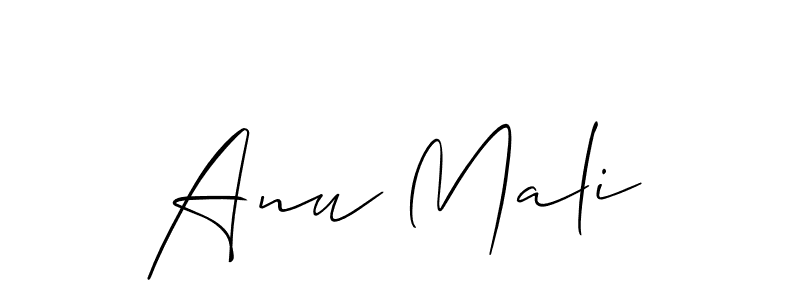 Use a signature maker to create a handwritten signature online. With this signature software, you can design (Allison_Script) your own signature for name Anu Mali. Anu Mali signature style 2 images and pictures png