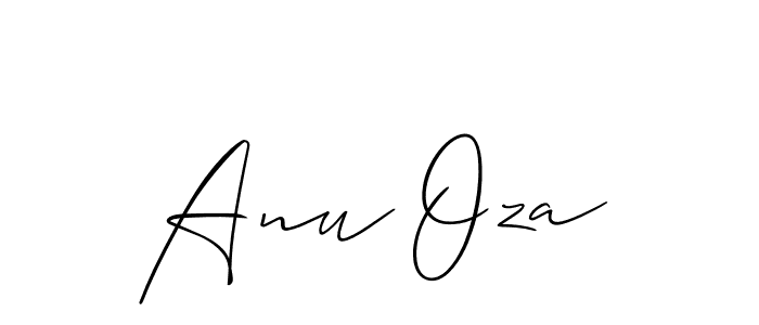 It looks lik you need a new signature style for name Anu Oza. Design unique handwritten (Allison_Script) signature with our free signature maker in just a few clicks. Anu Oza signature style 2 images and pictures png