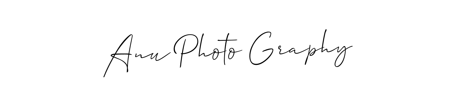 Make a beautiful signature design for name Anu Photo Graphy. With this signature (Allison_Script) style, you can create a handwritten signature for free. Anu Photo Graphy signature style 2 images and pictures png