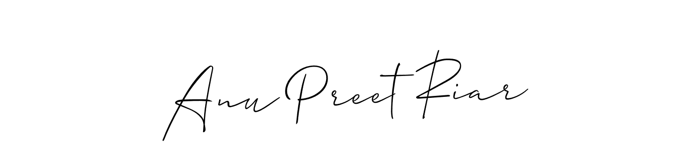 Once you've used our free online signature maker to create your best signature Allison_Script style, it's time to enjoy all of the benefits that Anu Preet Riar name signing documents. Anu Preet Riar signature style 2 images and pictures png