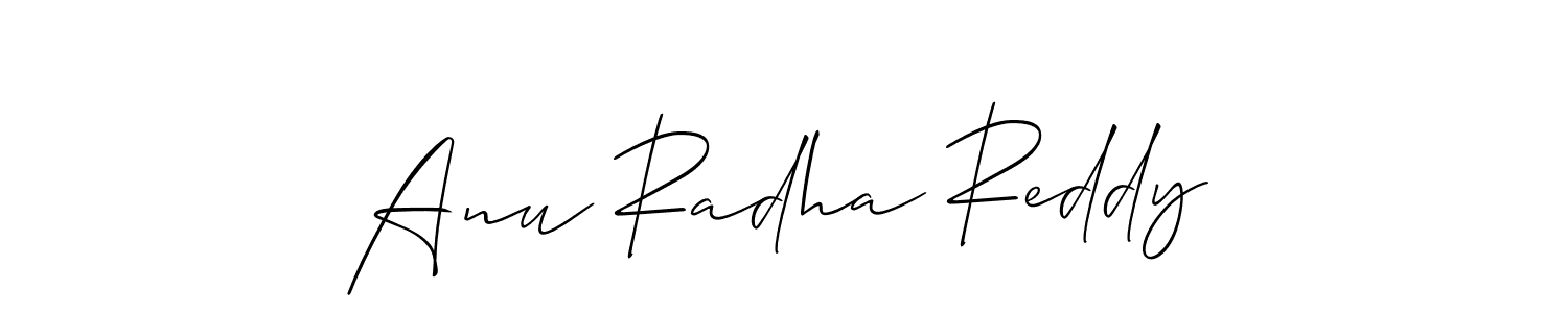 How to make Anu Radha Reddy signature? Allison_Script is a professional autograph style. Create handwritten signature for Anu Radha Reddy name. Anu Radha Reddy signature style 2 images and pictures png