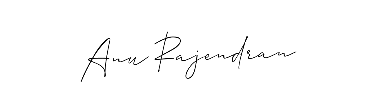How to make Anu Rajendran signature? Allison_Script is a professional autograph style. Create handwritten signature for Anu Rajendran name. Anu Rajendran signature style 2 images and pictures png