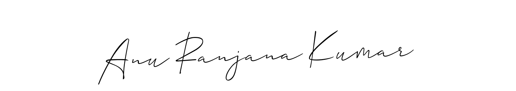 Create a beautiful signature design for name Anu Ranjana Kumar. With this signature (Allison_Script) fonts, you can make a handwritten signature for free. Anu Ranjana Kumar signature style 2 images and pictures png