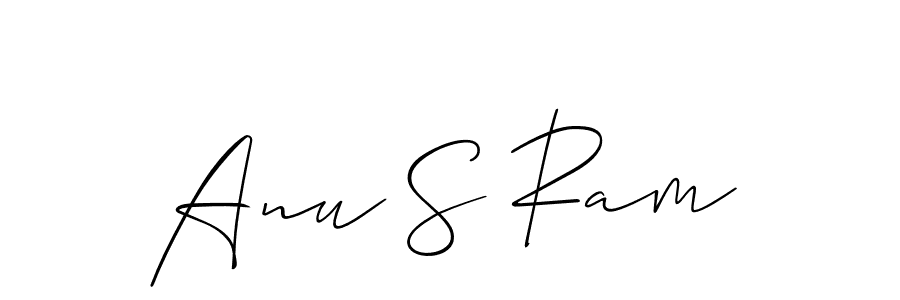 Design your own signature with our free online signature maker. With this signature software, you can create a handwritten (Allison_Script) signature for name Anu S Ram. Anu S Ram signature style 2 images and pictures png