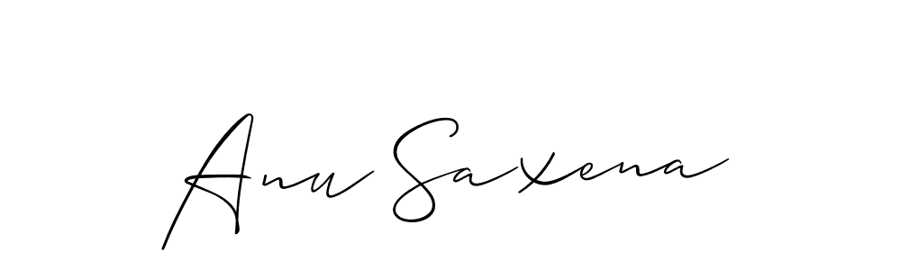 if you are searching for the best signature style for your name Anu Saxena. so please give up your signature search. here we have designed multiple signature styles  using Allison_Script. Anu Saxena signature style 2 images and pictures png